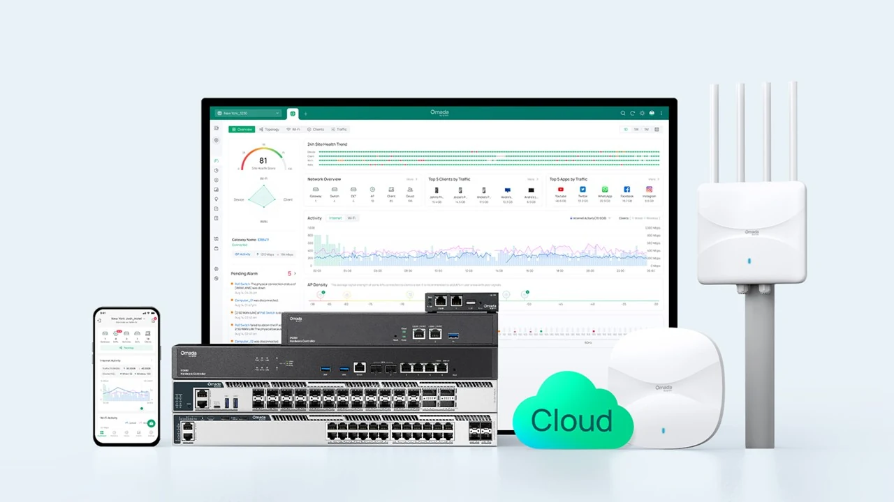 Панель управления Omada Network 6.3 и сетевое оборудование